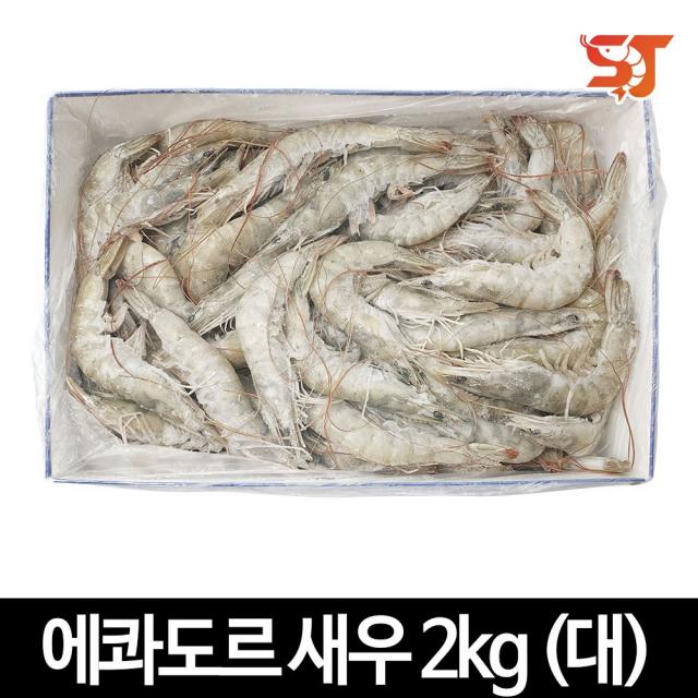 세종푸드시스템 에콰도르 새우 2kg(대) 60~80미 냉동대하 간장새우용, 1box, 2kg