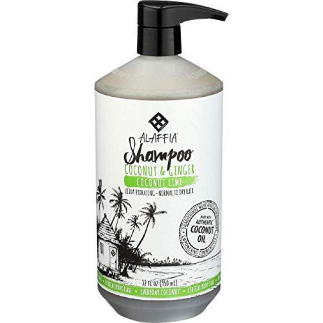 Alaffia - Everyday Coconut Shampoo Dry to Extra Dry Hair Gentle Support to Cleanse Hydrate Stimulate Hair with African Ginger Coconut Oil Shea Bu, Scent Name = Coconut Lime, 본문참고, 본문참고