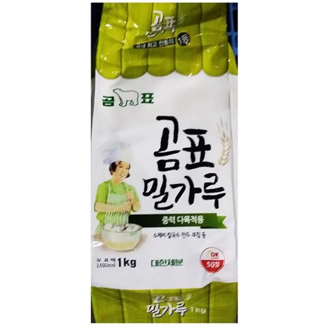 FOOD밀가루 중력 곰표 1kg X10 다목적 식자재 전문 식당 중력밀가루 중력분 식재료 식자제FW3C3CF3, 1