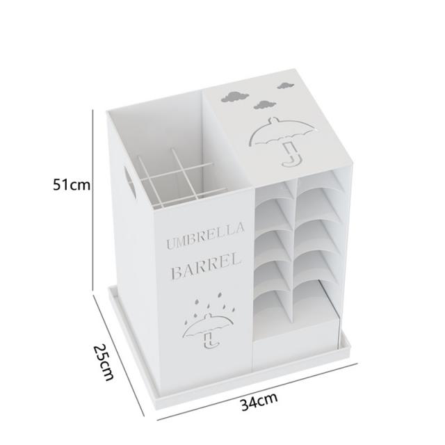 카페우산꽂이 우산 거치대 신발장 우산꽂이 2 수납대 아이디어 회사 우구보관대 신기호텔 로비통 상용, 02 화이트통【12지장+10단점을 지적하다】