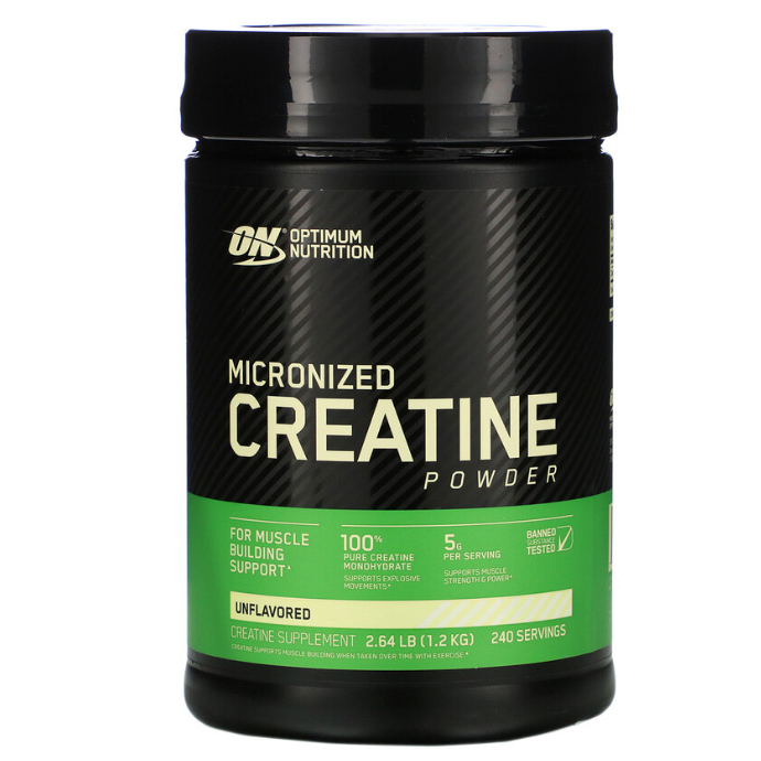 Optimum Nutrition 미분화 크레아틴 분말 무맛 1.2kg(2.64lb), 1개