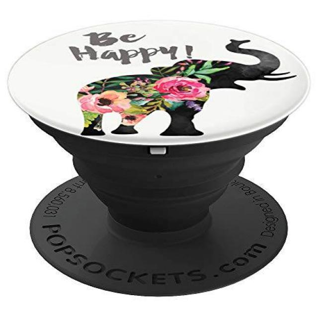 낙천적 인 코끼리 - 전화 마운트 핸드 홀더 손잡이 6631 - PopSockets 그, 상세내용참조, 상세내용참조