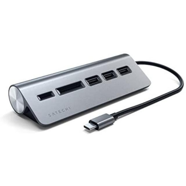 Satechi 사테치형 알루미늄 USB 허브 마이크로sd 카드 판독기 - 2018년 맥북 에어 imac imac 20192018, 상세 설명 참조0