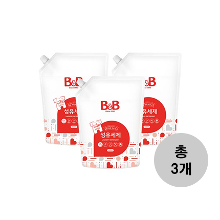 비앤비 섬유세제 1500 ml 리필, 3개