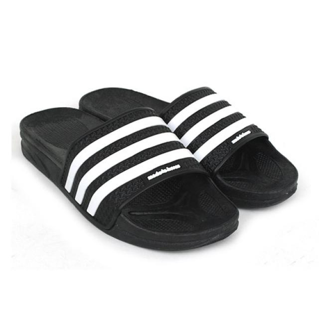 에스큐에스샵 국민슬리퍼 삼디다스 스포츠슬리퍼 스트라이프 줄무늬 학생실내화 - 삼선슬리퍼