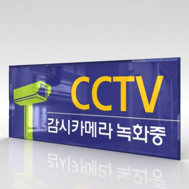 심플사인 WPR012 CCTV 안내판 표지판 표시판 표찰 팻말 명판 주의 경고 비디오 촬영중 녹화중 감시카메라, 30*12cm 아크릴