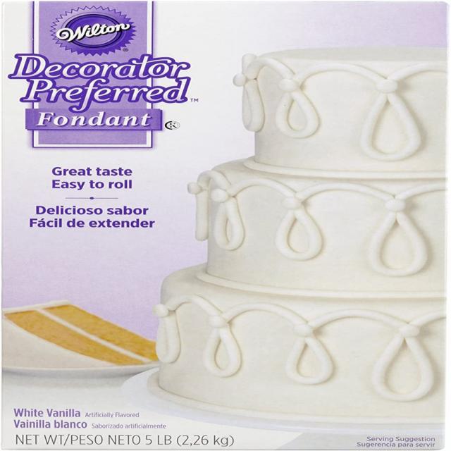 Pack of 1 Wilton Decorator Preferred White Fondant 5 lb 1 팩 Wilton Decorator 선호 화이트 퐁당 2268g