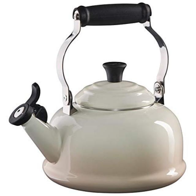 르크루제 Le Creuset 1.8-Quart Classic Whistling Teak Kettle Meringue, 본문참고, 본문참고