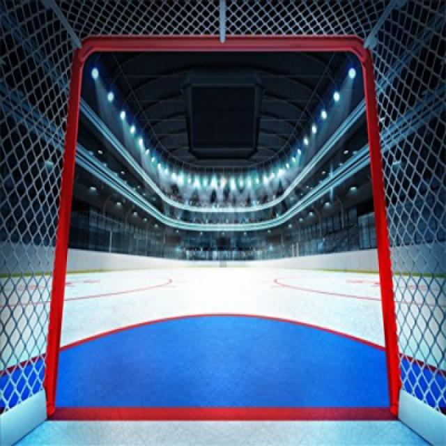 LFEEY 7x5ft Hockey Stadium Backdrop Inside Goal View Sports Competition Field Photo Background Men B, 1