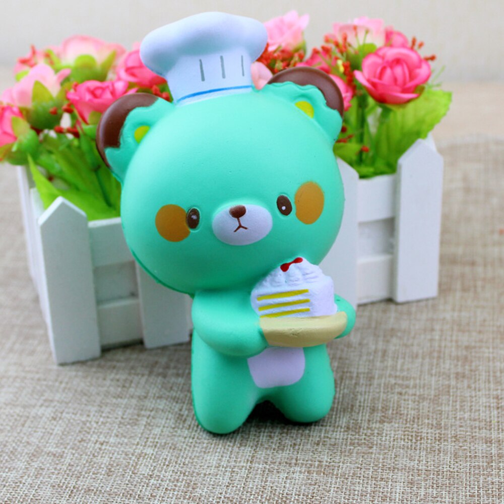 Mskwee jumbo kawaii 팬더 squishies 만화 요리사 생과자 곰 고양이 squishy 냄새가 좋은 연약한 느린 상승 장난감 귀여운 셀룰라 전화 결박, 단일