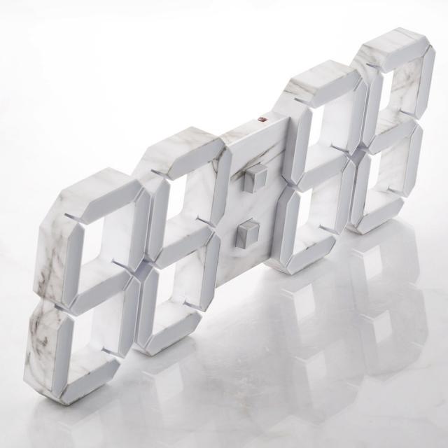 차앤코코 국산 플라이토 3D LED 인테리어 벽시계 대리석 3종, 화이트 그레이