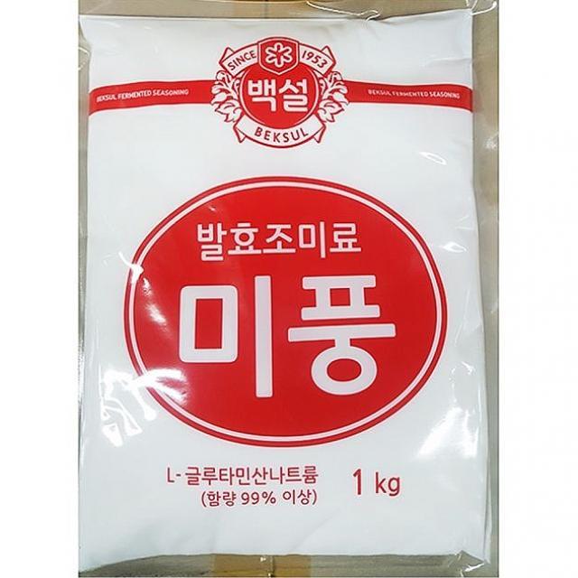 윤성커뮤니케이션 백설 발효조미료 식품첨가물 미풍 1Kg 1EA 지미조미료, 1