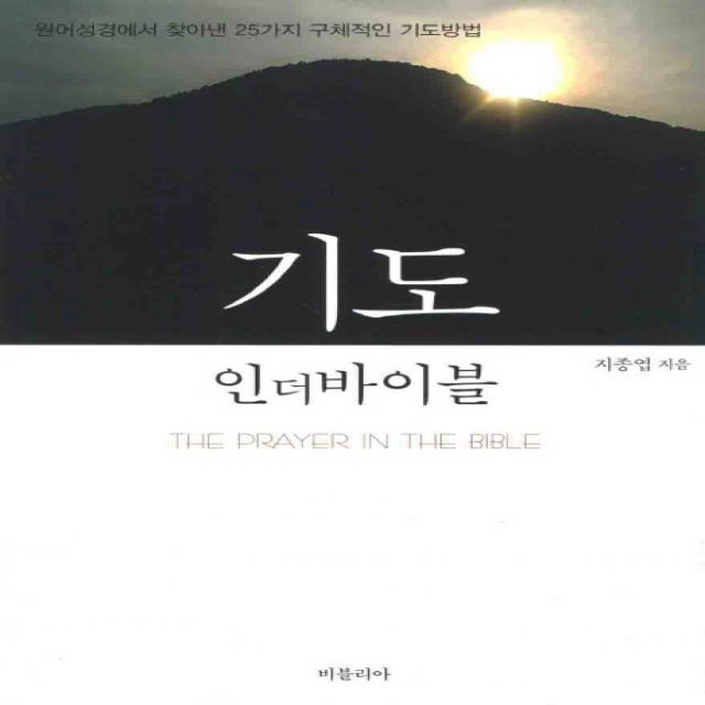 기도 인더 바이블:원어성경에서 찾아낸 25가지 구체적인 기도방법, 비블리아