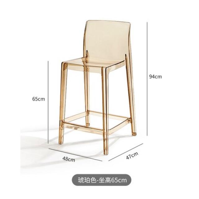 무릎 자세교정 허리디스크 의자 Transparent Plastic High Chair Acrylic Salon Styling Relaxing Fashionable Backrest, [05] style 5