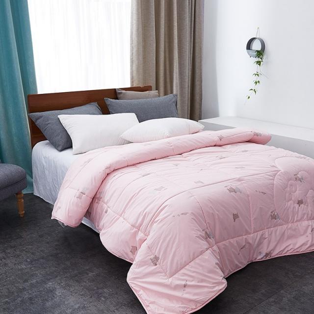 양모이불솜 국제 순면 양모 순면이불 겨울이불 100양모 이불 두꺼운 결혼축하 보온이불 요, C02-순면 양모-핑크