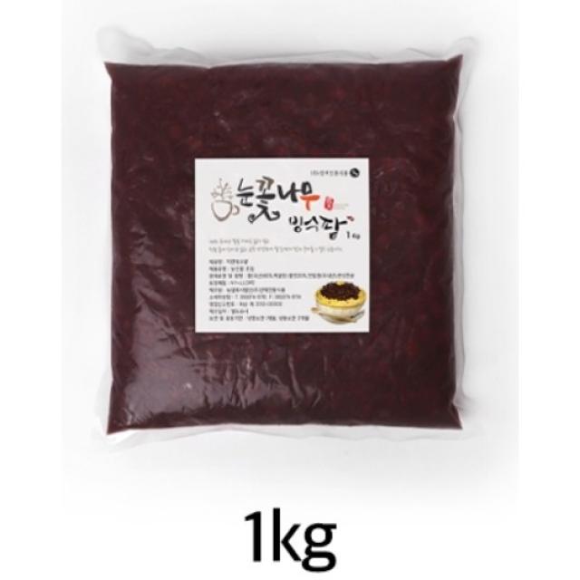 눈꽃나무 국산 팥빙수팥 가마솥에 장시간 삶은 100% 수제 빙수팥, 1kg, 1개