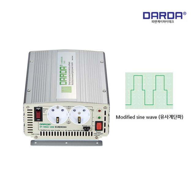 DARDA 다르다 DP-1000AQ 12V차량용인버터 1200W 캠핑 차박 자동차 야외, 단품