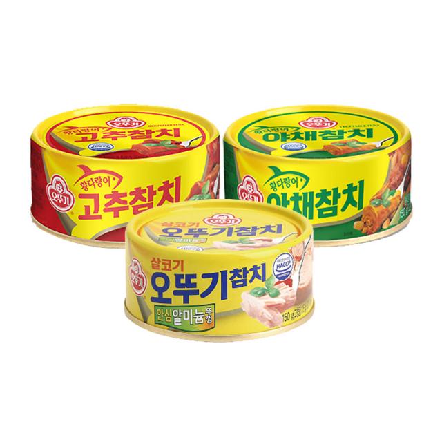 (오뚜기) 오뚜기참치 150g 야채 고추 통조림 참치캔, (오뚜기) 오뚜기고추참치 150g