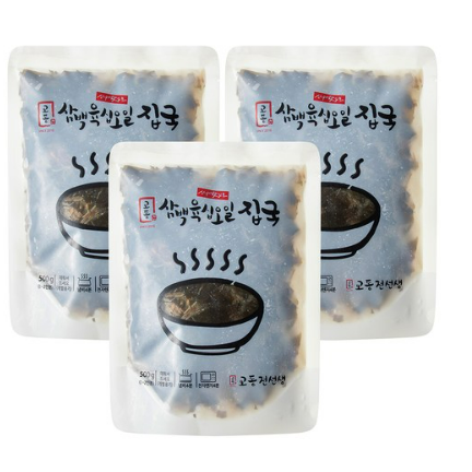 교동전선생 삼백육십오일 집국 소고기미역국 (냉동), 3팩, 500g