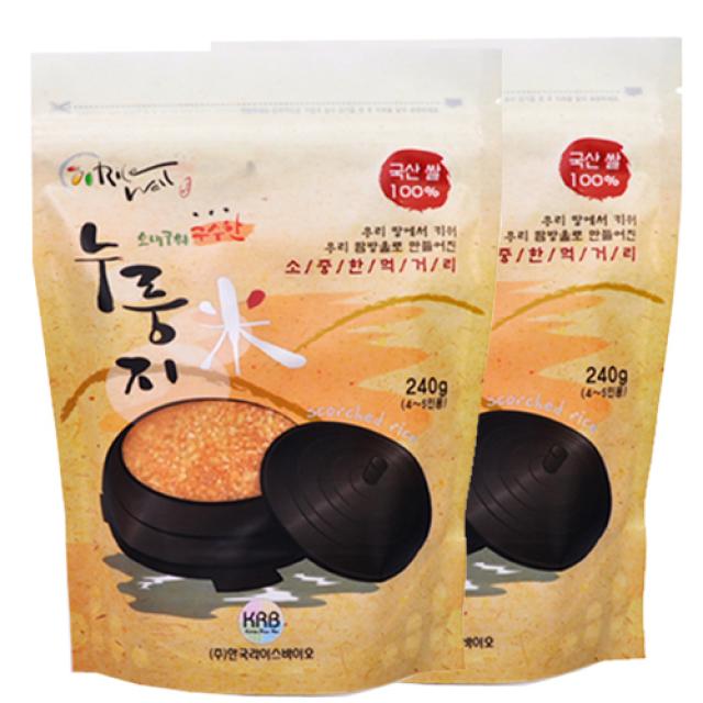 한국라이스바이오 [라이스웰] 100%국내산 쌀로만든 구수한누룽지 240g*5봉, 1box