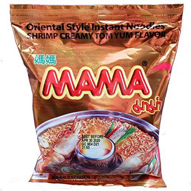 MAMA Tom Yum Creamy Shrimp Ramen Style Instant Oriental Noodles (30 Pack), 1