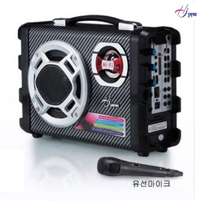 사파이어 블루투스 멀티스피커 엠프 오디오 마이크 라디오 레져 강연장 캠핑 야외용 USB TF카드사용 스피커, 블루투스멀티스피커/SF-B10