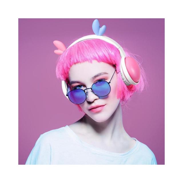 무선 블루투스 헤드폰국경 간 Bluetooth 헤드셋 크리, A 하늘색분홍색