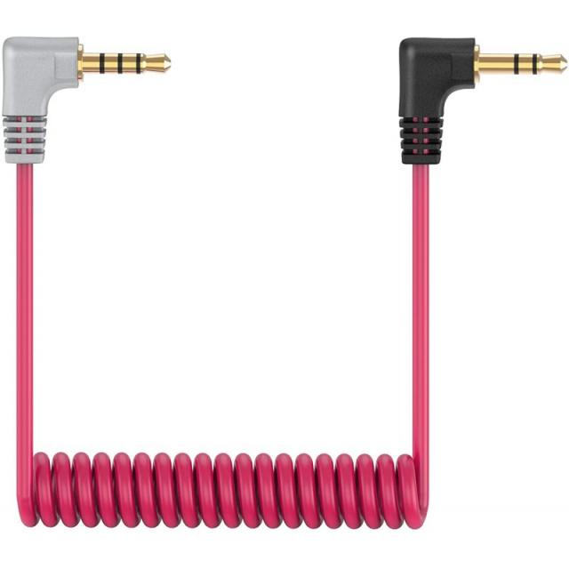 3.5mm TRS to TRRS 마이크 케이블 보조적 1/8 남성 코일링 우측 각도 마이크 코드 호환 iPhone 스마트폰 태블릿 with Road, 단일옵션, 단일옵션