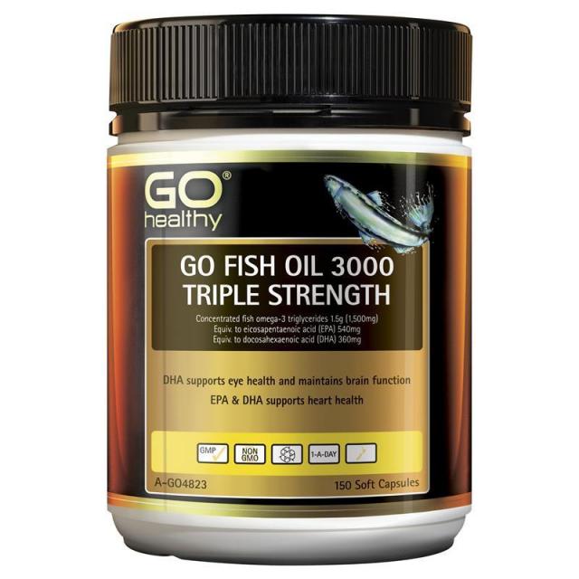 고헬씨 피쉬오일 3000 3배 함량 150정 익스클루시브 사이즈 Go Healthy Fish 3000 Triple Strength Softgel 150 Capsules Exclusive Size