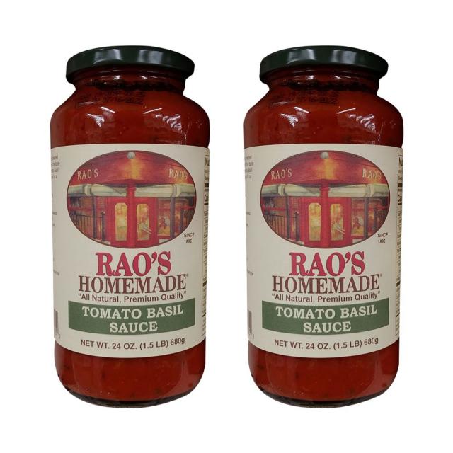 Rao's 라오 홈메이드 토마토 바질 파스타 소스 Homemade Tomato Basil Sauce 680g, 2개