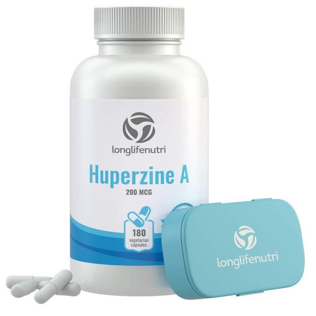 LongLifeNutri Huperzine A 롱라이프뉴트리 후퍼진 A 200 Mcg 1팩, 180vcap, 1개