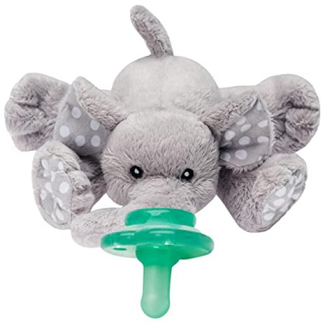 NMT Paci-Plushies Buddies-Elephant Pacifier Holder-모든 연령대에 적합한 유명 브랜드 젖꼭 - P013800BVYAH3Y9, 기본