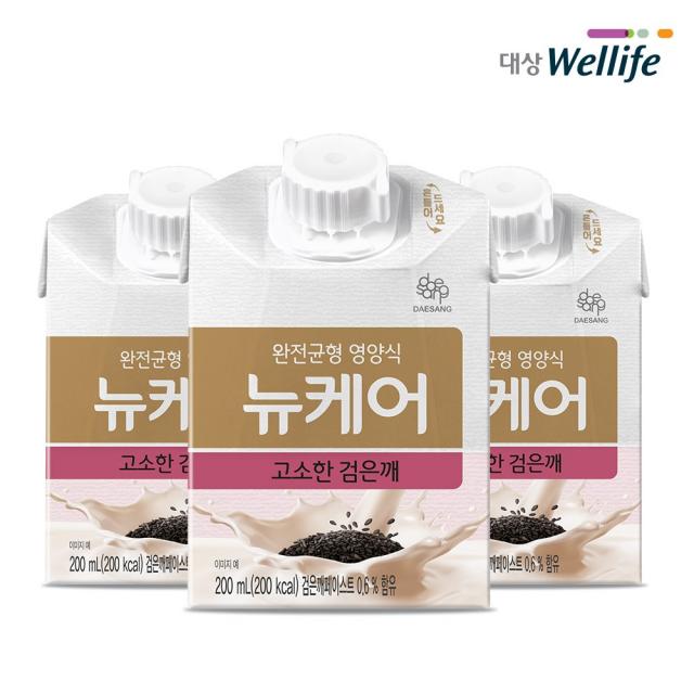 대상웰라이프 뉴케어 고소한검은깨 완전균형영양식, 200ml, 90개