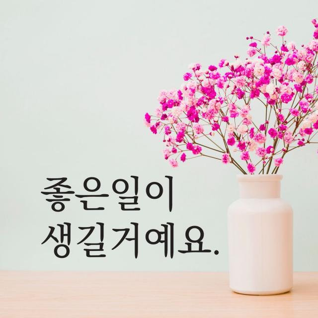 데이플레인 감성문구 레터링 인테리어 스티커 [04좋은일이생길거예요], 블랙