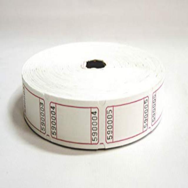 2000 Blank White Single Roll Consecutively Numbered Raffle Tickets 연속적으로 번호가 매겨진 추첨권 티켓 2000 빈 흰색 단일, nullSET