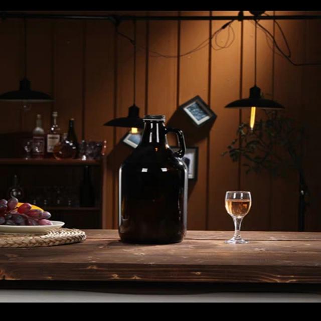 210 술 담금 담그기 전용 술병 유리 과일 자양분 와인 도톰함 밀폐함, 1, 갈색 피광 4근1오직 내구경 25센치