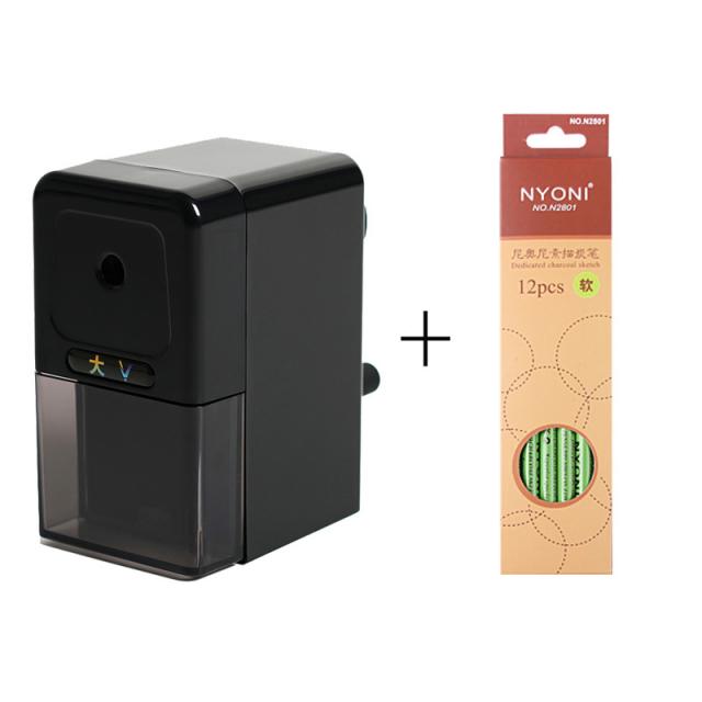 연필깎이 v소묘 연필깍기 콩테 연필깎기 수동 미술 전용 절필기 손으로돌리는, T02-대 v필기구 2대+네오니 유연탄 12개