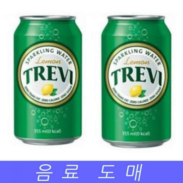 코코유통 음료수 탄산음료 뚱캔 캔음료 트레비 레몬 355mLX24EA, 1