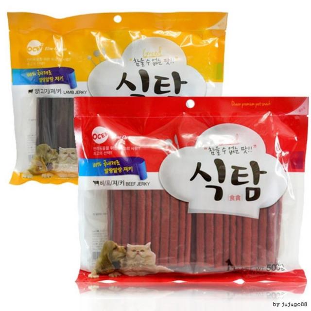 식탐 져키간식 500g 강아지치석제거 강아지훈련용간식, 1개, 소고기