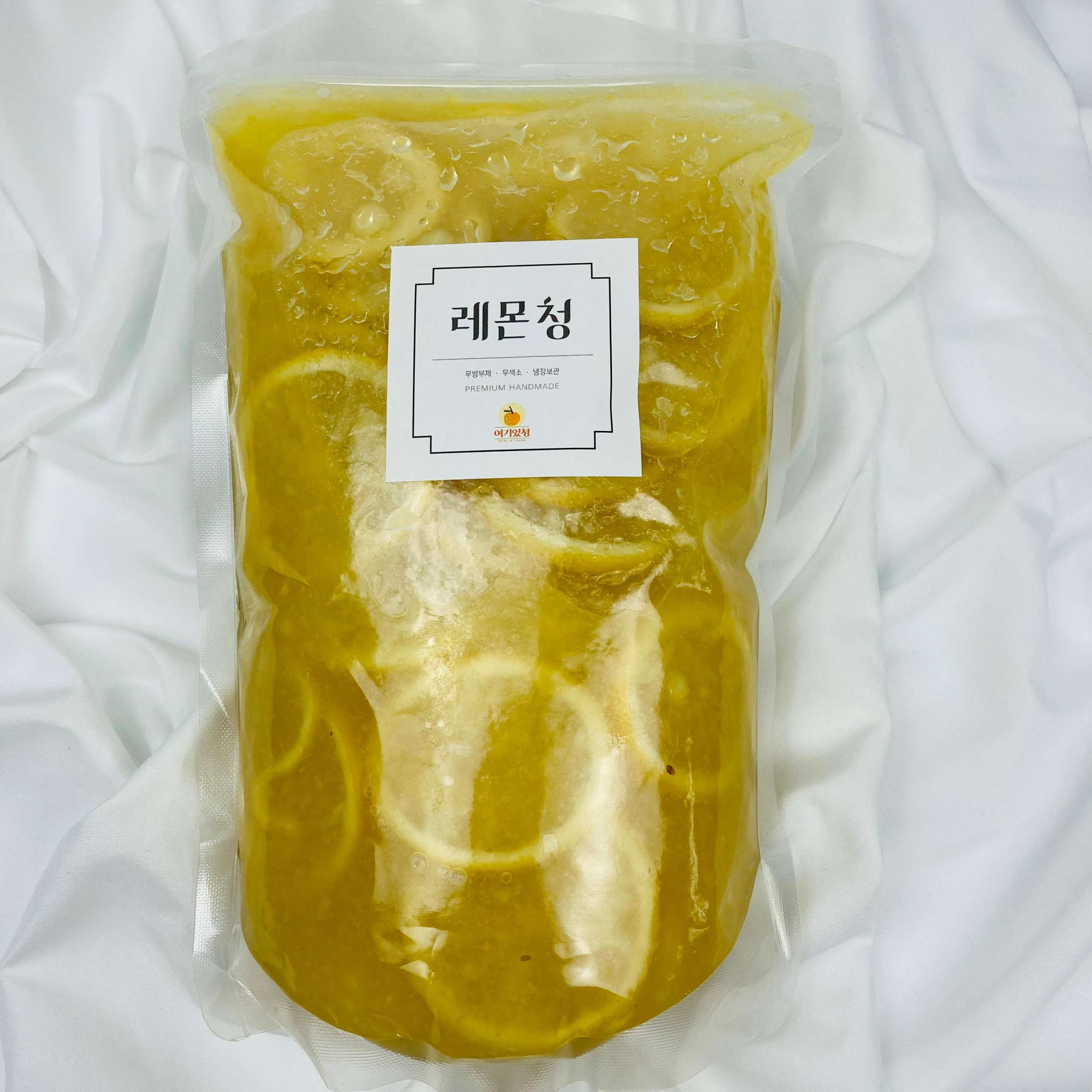 [여기있청] 수제과일청 대용량 레몬청 2kg 카페 납품