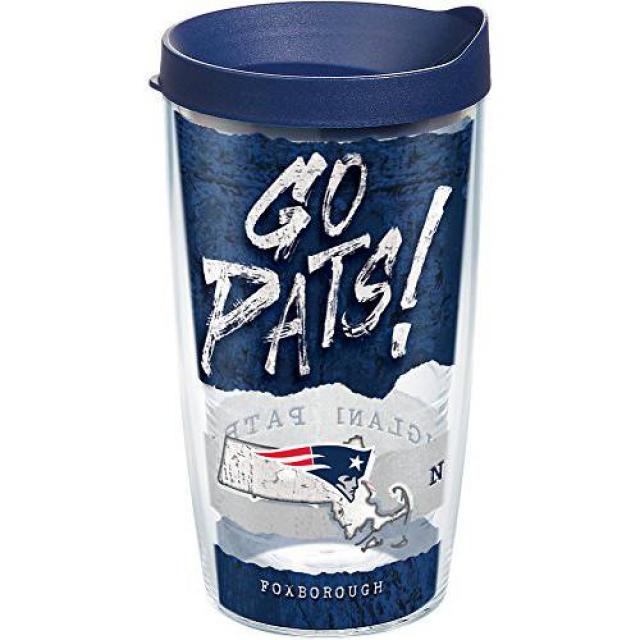 Tervis 1252048 NFL 뉴 잉글랜드 애국자 NFL 선언문 텀블러 랩 및 네이비, 상세내용참조, 상세내용참조