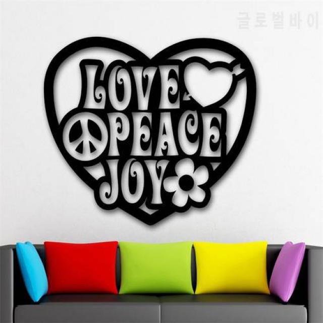 벽 스티커 비닐 Decal Love Joy 평화 평화주의 히피 Wall Stickers Vinyl D