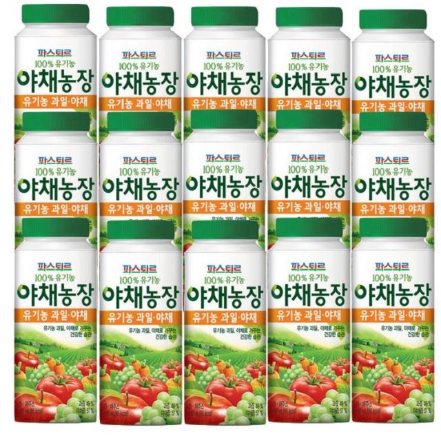 파스퇴르 유기농 야채농장 과일야채 190mlx24팩 무료배송 24팩 190ml