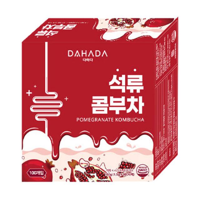 다하다 석류콤부차 100티백 1.5g*100, 석류콤부차100티백