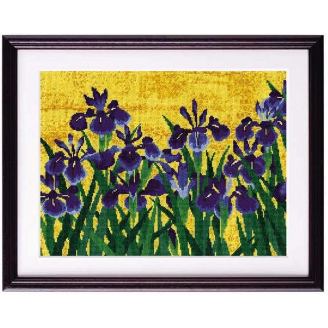 무 빠스 제 면사 크로스 스티치 자수 키트 일본의 아름다움 명작 선 야츠 하시 병풍보다 오가타 고린 작