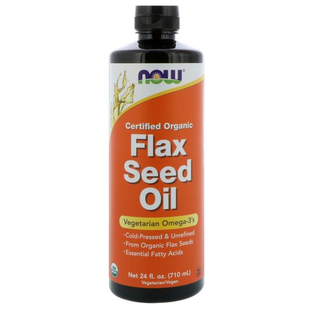 Now Foods 나우푸드 유기농 인증 아마씨 오일 플랙스 시드 710ml Certified Organic Flax Seed, 1개