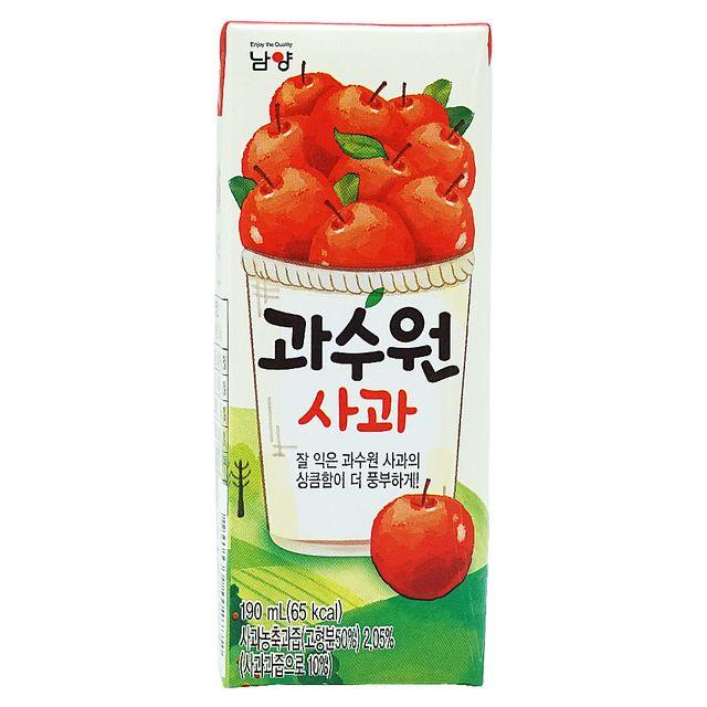 남양 과수원 사과 190ml X 24ea 과일주스 사과주스 과수원사과, 1개