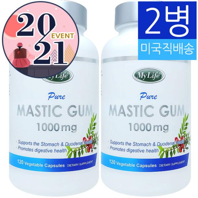 마이라이프 매스틱검 1000mg 120정 2병