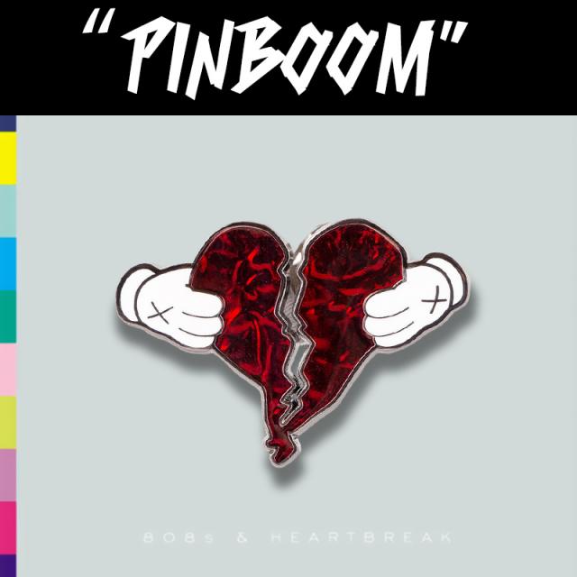 엠블럼 에누리꾼 KanyeWest브로치 KAWS눈물 레드 풍선 휘장 ins유행 커플룩 예술 옷핀, 기본