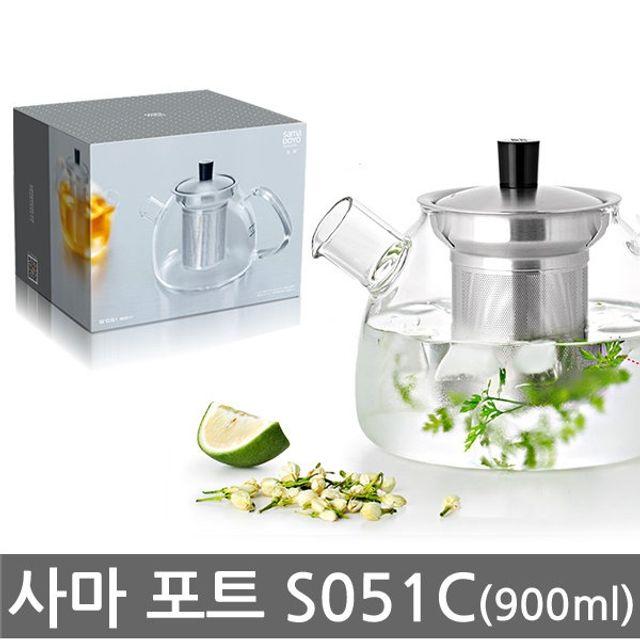 ZAW285DDF 유리 SAMA-S051C 홈카페 물 900미리 사마 티팟 주전자 거름망 차